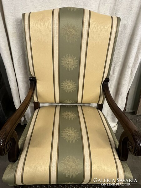 Biedermeier armchair, reupholstered, 118 x 56 x 68 cm. 9071