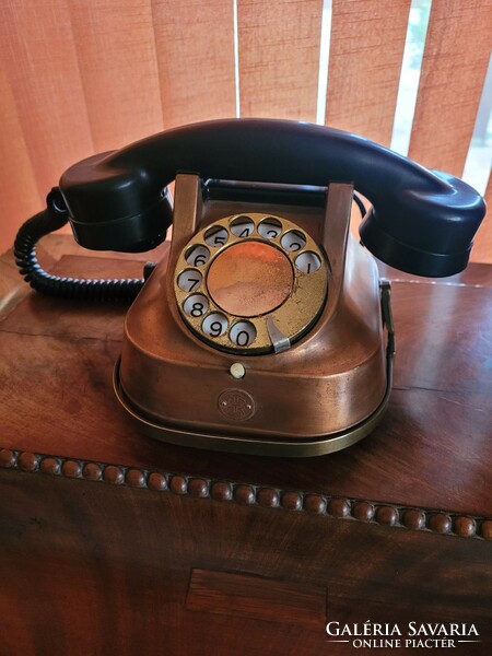 Antique French copper telephone