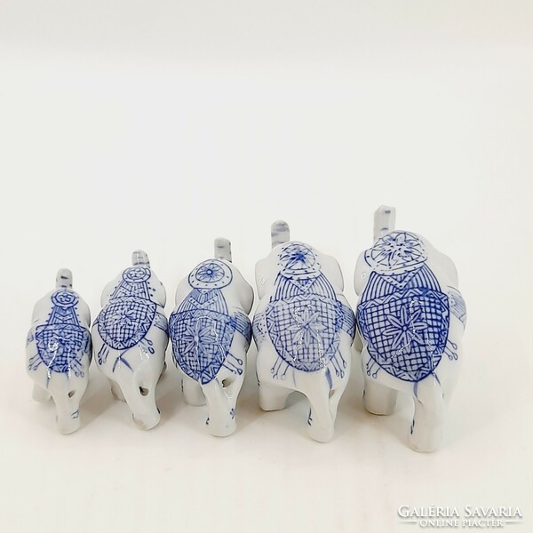 Rare vintage Chinese lucky elephants, 5 in one