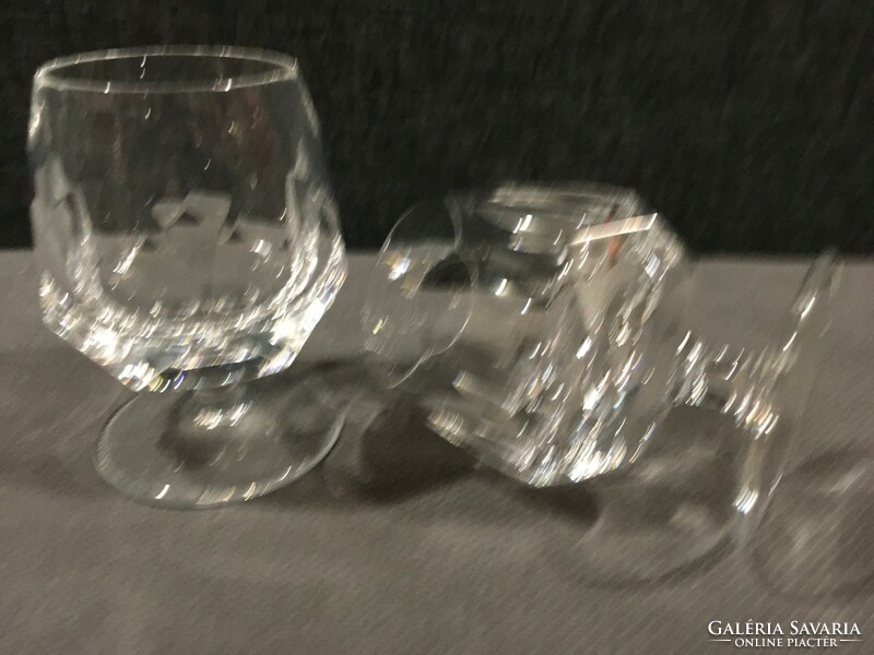 Moser cognac glass polished to six plates !!! 9.7X7 cm!!