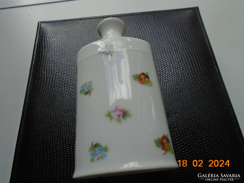 1889 O.&E.G. Royal austria gutherz oscar and edgar altrohlau piper bottle with small colorful flowers