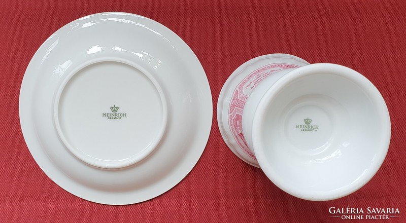 Heinrich rüdesheim German porcelain visual tea coffee breakfast goblet cup saucer plate