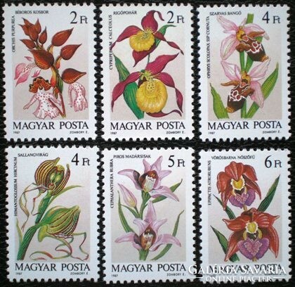 S3878-9 / 1987 orchids stamp set postal clean