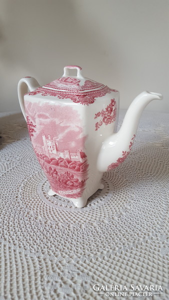 English johnson brothers old britain castles porcelain tea and coffee pot, jug