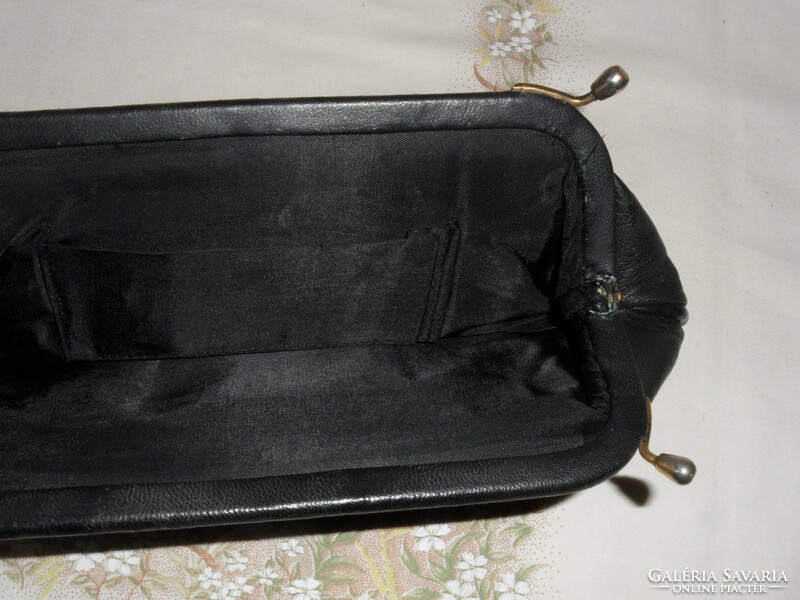 Older black leather theater bag