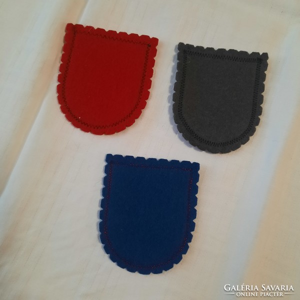 Retro German sew-on post-based emblems 3 pieces