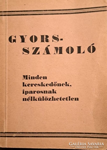 Gyorsszámoló (Minden kereskedőnek, iparosnak nélkülözhetetlen