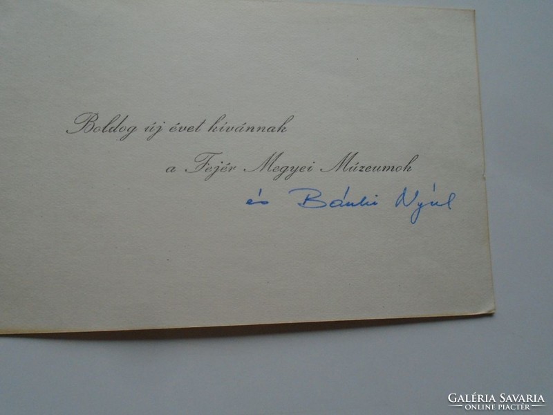 D201111 -  Fejér Megyei Múzeumok - Stulweissenburg - üdvözlőlap  Bánki Zsuzsanna aláírásával