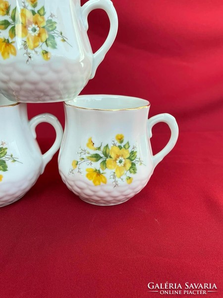 Zsolnay porcelain flowered belly mug bunch finjsa mugs grandmother's treasure heirloom