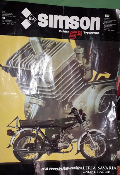 Retro simpson s 51 motorcycle 2-sided garage poster 82 x 56 cm according to the pictures 2.