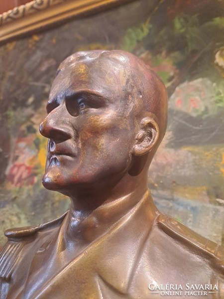 VITÉZ NAGYBÁNYAI HORTHY MIKLÓS BRONZ MELLSZOBRA