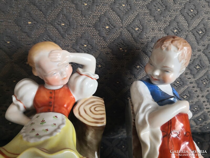 Pair of antique Herend bookends, very rare. Also sold separately