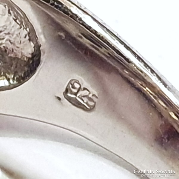 925 ezüst Gyűrű valódi Kianit és Zafír drágakövekkel