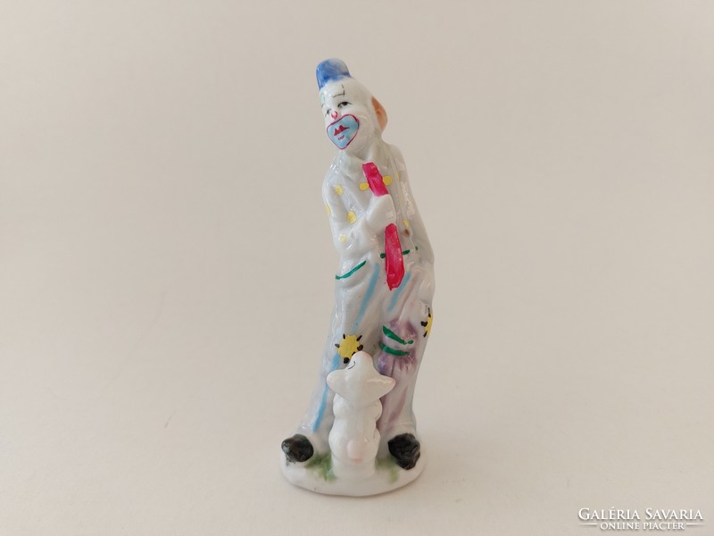 Porcelain clown figure small statue 12 cm
