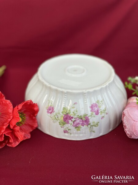 Zsolnay floral rosy patty bowl porcelain stew bowl heirloom porcelain