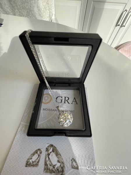 Új csillogó hópihe alakú moissanite gyémánt 925 st ezüst lánc