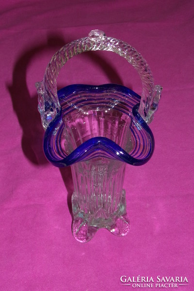 Glass basket decorative basket 22x12cm