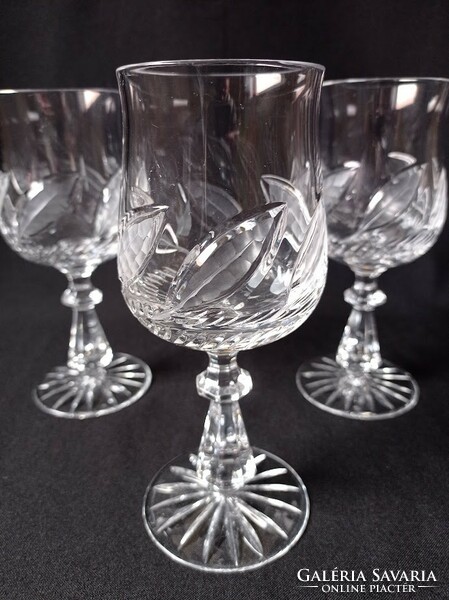Crystal stemmed wine glasses