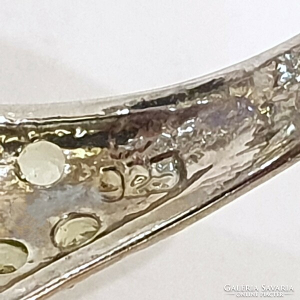 925 ezüst Gyűrű valódi Ametiszt és Peridot drágakövekkel