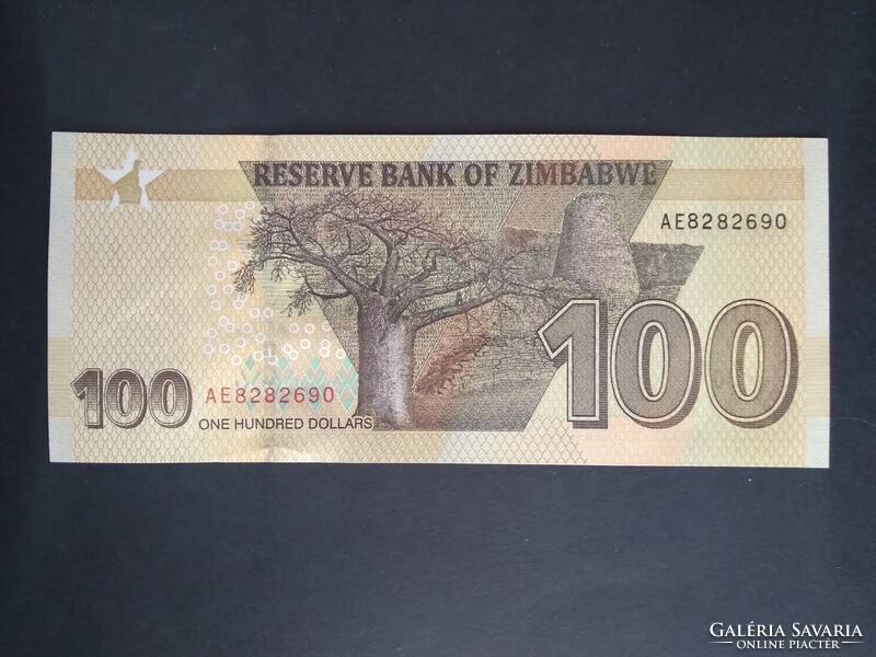 Zimbabwe 100 Dollár 2022 Unc