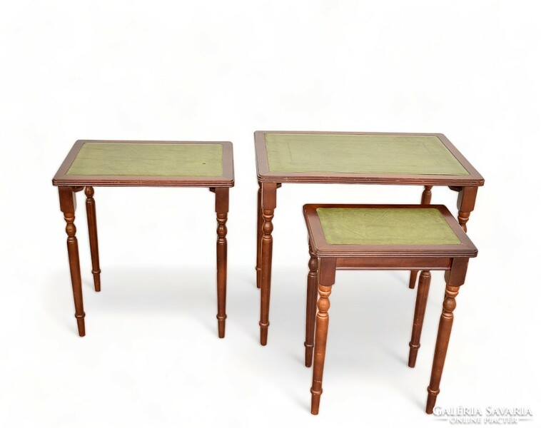 Antique wooden nesting tables