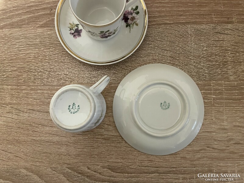 Hollóházi porcelán csésze és alj P212