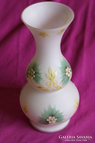 Action! Glass vase plastic floral opal bohemia 33x16cm
