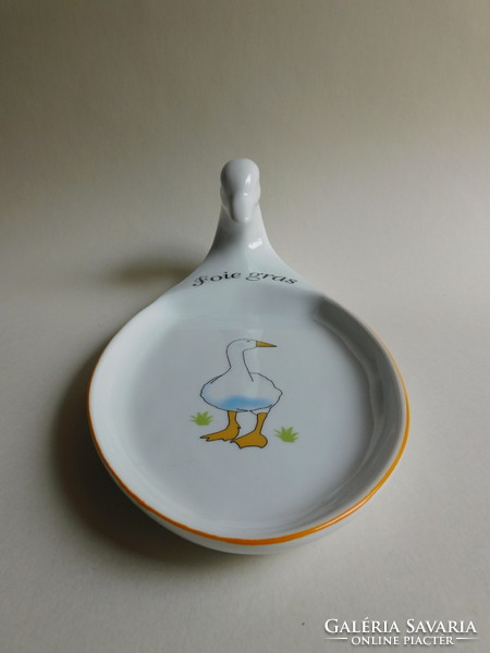 Vintage French porcelain foie gras serving bowl