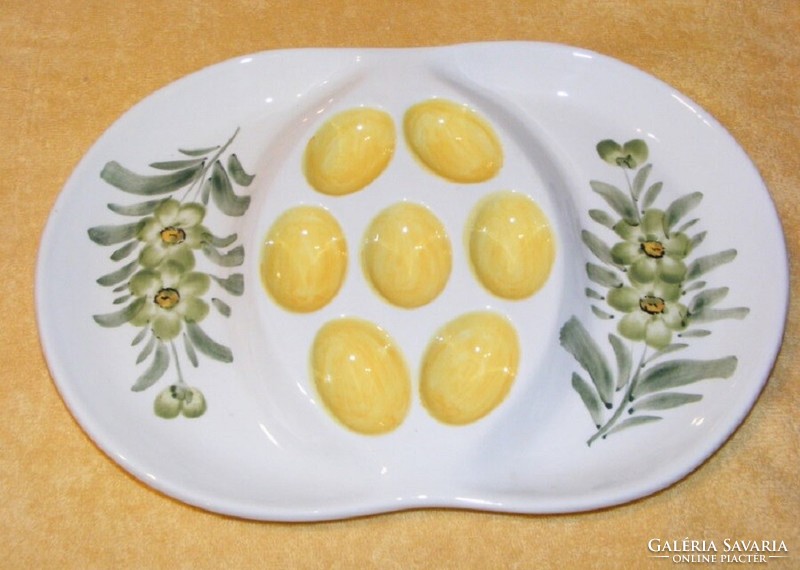 Olasz tojástartó porcelán kínáló tál