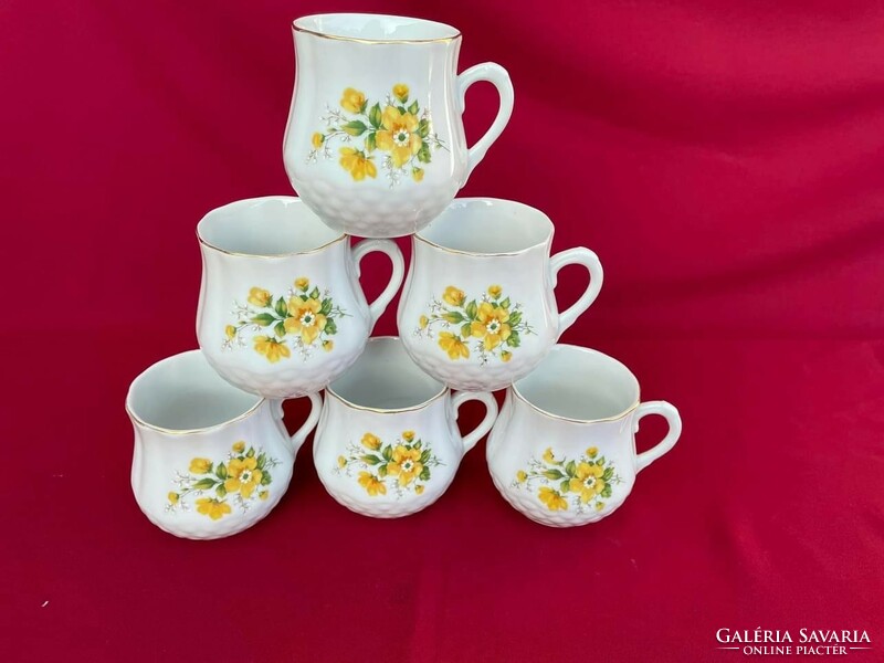 Zsolnay porcelain flowered belly mug bunch finjsa mugs grandmother's treasure heirloom
