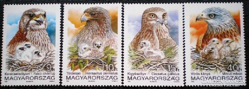 S4154-7 / 1992 birds xiii. - Nature and environmental protection stamp set postmark
