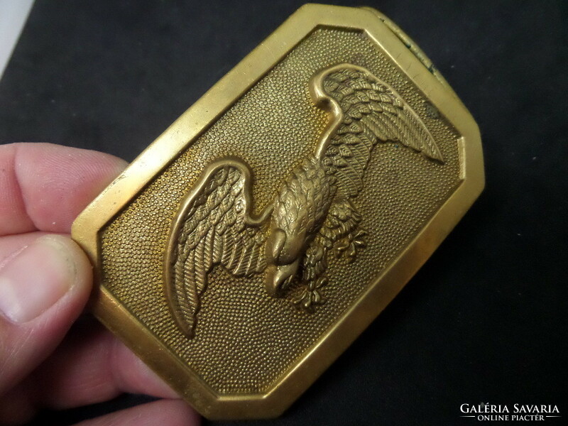 Baron Belt Buckle Eagle Solid Brass (ered) 78' -Vintage gyűjtői övcsat: 8,5 x 5,5 cm