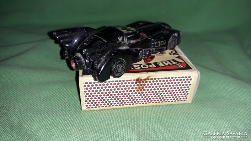 Retro Hungarian metallcar metal black batmobile batman's car matchbox size according to the pictures