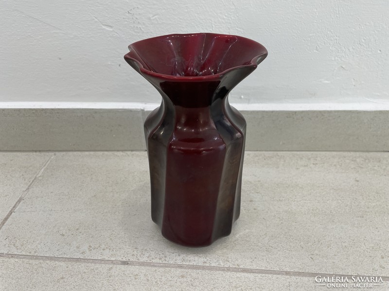 T surányi anna zsolnay eozin multi-fired two-fired twisted vase jubilee edition modern