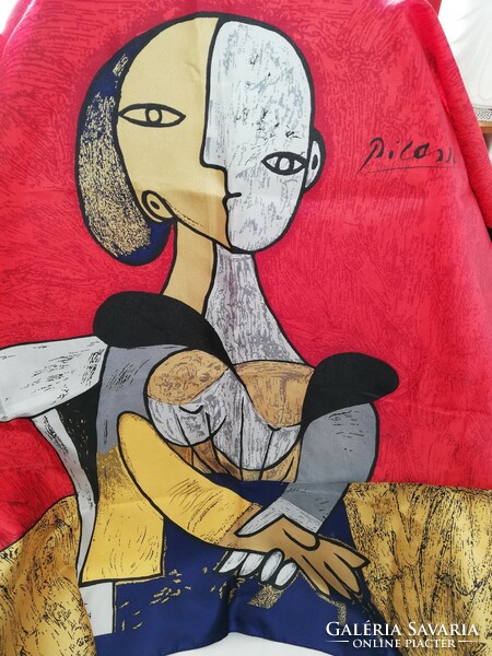 Picasso mintás selyem kendő