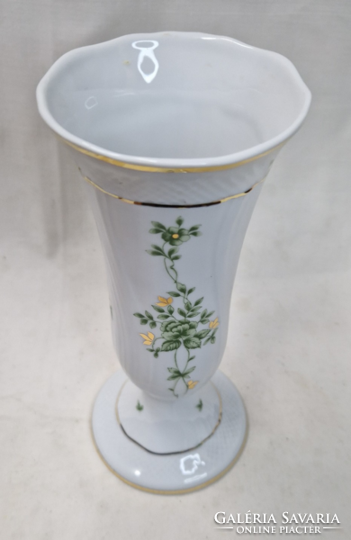 Hollóházi Erika mintás porcelán váza hibátlan állapotban 21 cm.