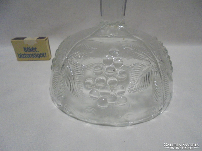 Convex grape patterned glass bowl, fruit bowl, centerpiece, serving bowl