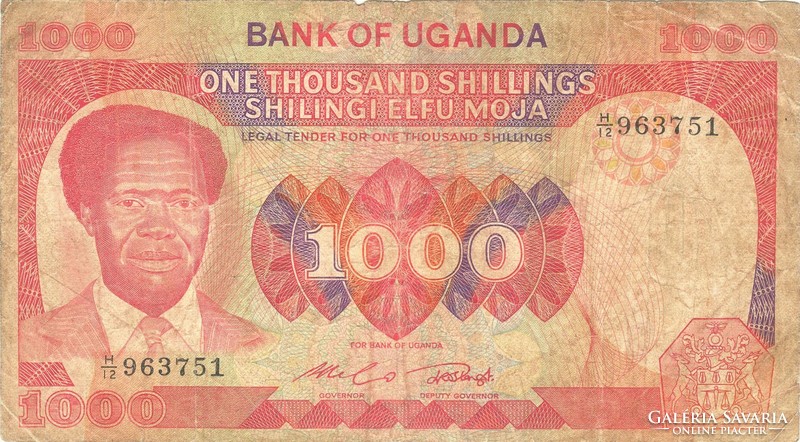 1000 shilling 1983 Uganda 1.
