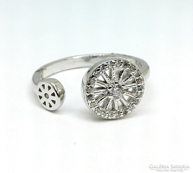 Silver open stone ring (zal-ag107595)