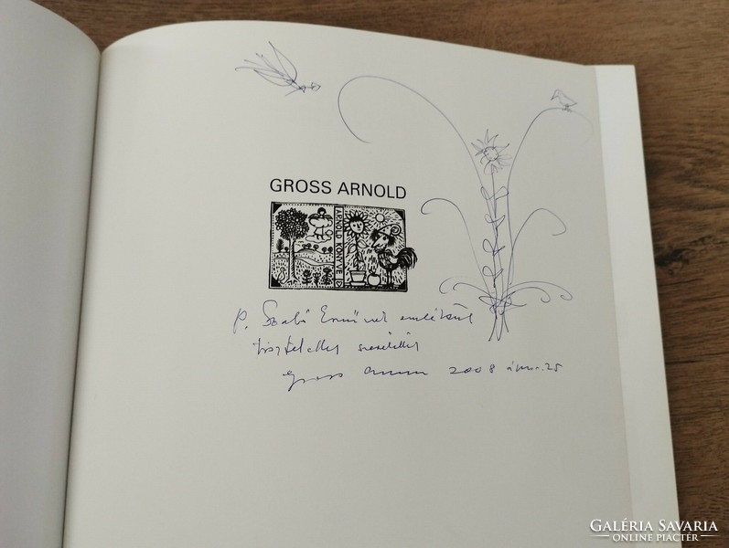 Book signed by Arnold Gross with a small drawing
