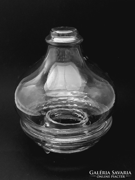 Old fly catcher glass, 2 parts, 17 cm