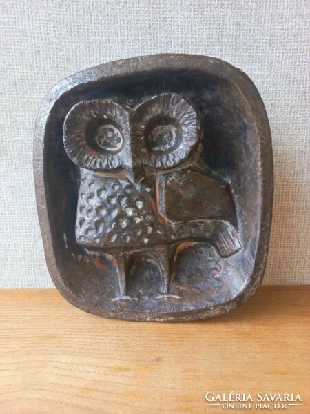 Retro Hungarian ceramics. Gyula of Végvár. Owl