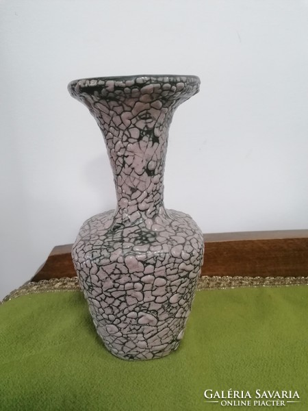Gorka repesztett mázas kerámia váza