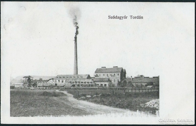 Transylvania (Romania) Torda (Turda), soda factory (András Mádl edition - Pályudvar stamp)