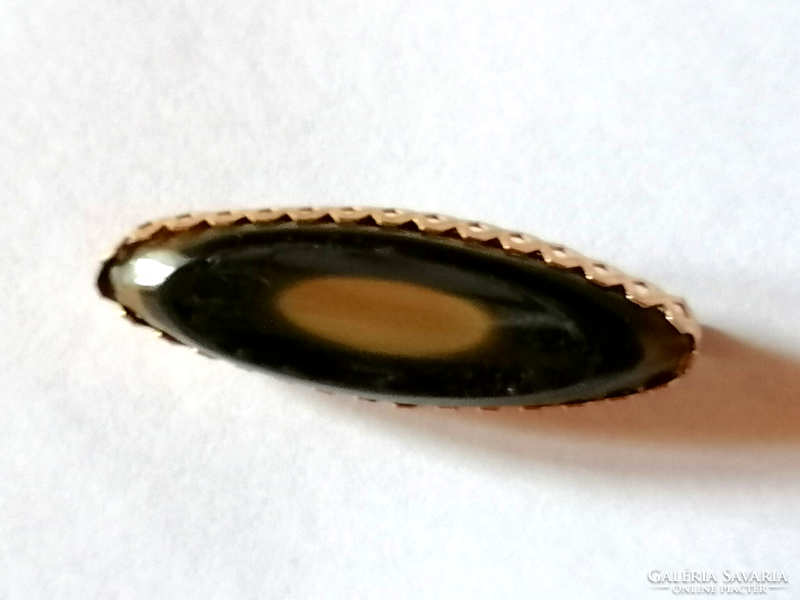 Vintage, green stone brooch, collector's rarity 655-
