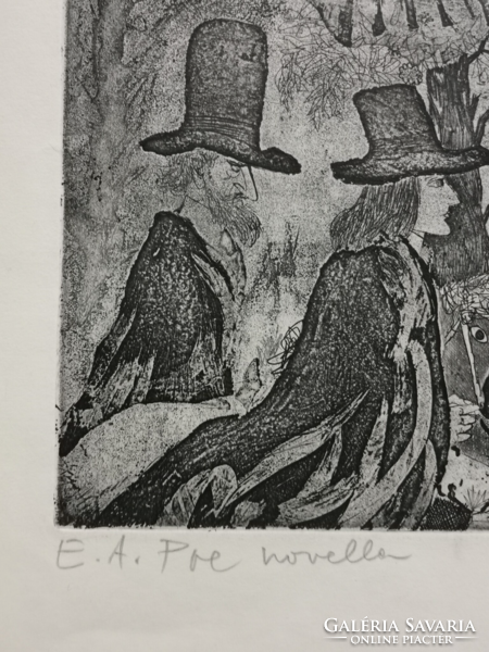 Etching by Louis Kondor e.A. Poe's short story