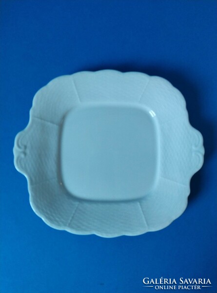 White Herend porcelain cake bowl