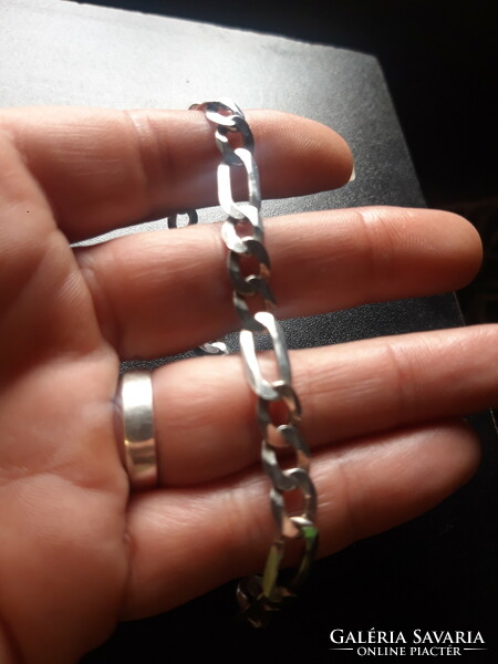 Silver men's bracelet / bracelet - 24 cm