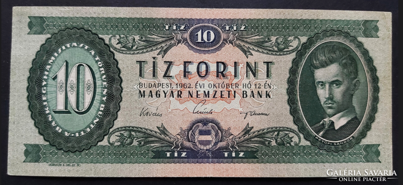10 Forint 1962, VF+
