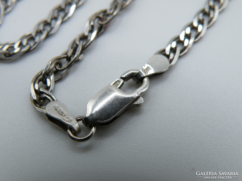 Uk0259 double row 925 silver necklace with rhodium plating